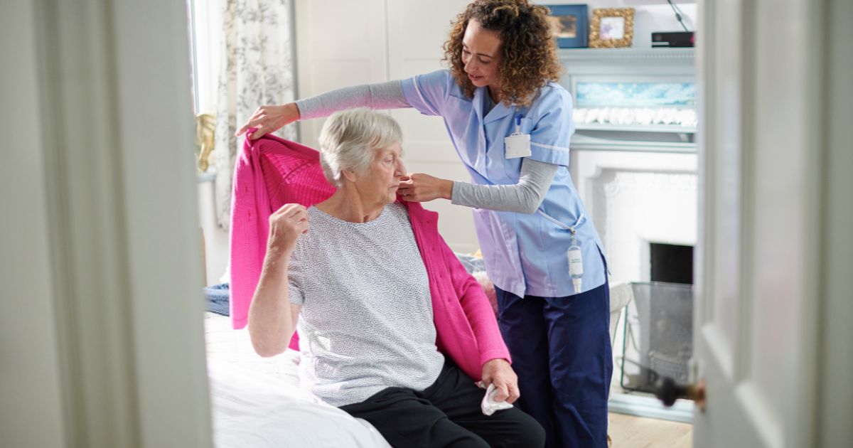 caregiver showing a passion for service