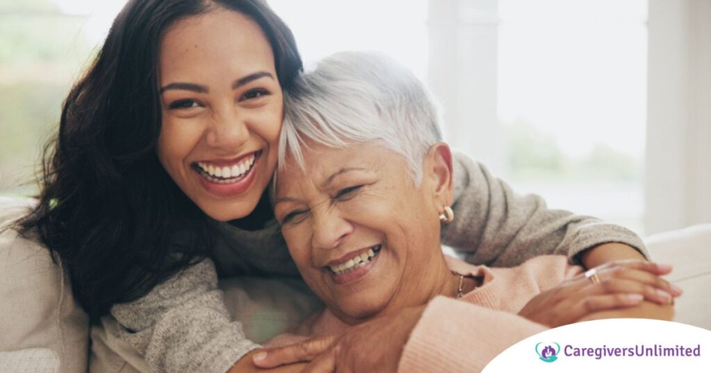 A happy, stress-free caregiver thriving in her career.