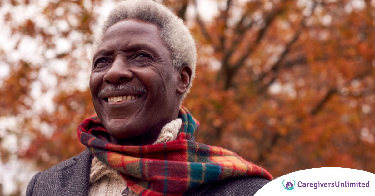 Senior home care helping a senior to manage seasonal depression.